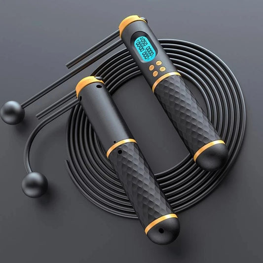 2 In 1 Multifun Speed ​​Skipping Rope With Digital Counter Professional Ball Bearings 